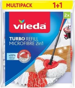 Vileda TURBO 2in1 - Vervanging - Microvezel - Bipack -Schoonmaakproducten Winkel 1017x1200
