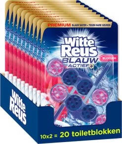 Witte Reus Blauw Actief Toiletblok - Bloesem - WC Blokjes Voordeelverpakking - 20 Stuks -Schoonmaakproducten Winkel 1020x1200 1