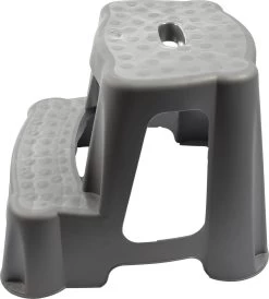 Grijs Kinderkrukje/opstapje Met 2 Treden 35 Cm - Keuken/badkamer Krukjes/opstapjes Voor Kinderen -Schoonmaakproducten Winkel 1081x1200