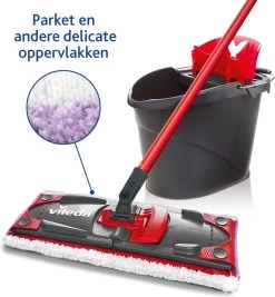 Vileda UltraMax Sensitive - Complete Set - Vlakke Microvezelmop + Emmer Met Pers - Voor Parket En Delicate Oppervlakken -Schoonmaakproducten Winkel 1112x1200