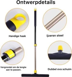 Classic Watertrekker - Met Telescoopsteel (110-138 Cm) - 43.5 Cm Veegbreedte - Vloertrekker - Aftrekker - Douche Trekker -Schoonmaakproducten Winkel 1125x1200