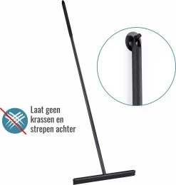 Mmoods Luxe Vloertrekker Zwart - Vloerwisser Met Steel Badkamer - Watertrekker Douche - Douchewisser Ophangen