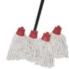 MAUS Spaanse Mop Met Steel - 4 Dweilen Rood - 1 Dweilstok - Gerecycled Katoen - EU Product -Schoonmaakproducten Winkel 1138x1200