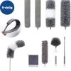 Woodoro Ragebol Uitschuifbaar Complete 9-Delige Set - Verstelbare Telescoopsteel - Plumeau - RVS - Zwart & Grijs -Schoonmaakproducten Winkel 1175x1200