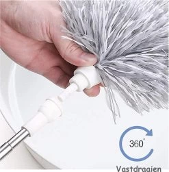 Fain® Plumeau Met Telescoopsteel – Grijs – 80 Tot 240 Cm - Uitschuifbaar – Wasbaar - Flexibel 360° Draaibaar – Duster - Microvezel Ragebol -Schoonmaakproducten Winkel 1181x1200 1