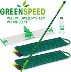Greenspeed Sprenkler Dweilset Met 2 Microvezel Vlakmoppen