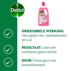 Dettol - Power & Fresh - Allesreiniger - Kersenbloesem - 8 X 1 Liter 14 Dettol - Power & Fresh - Allesreiniger - Kersenbloesem - 8 X 1 Liter -Schoonmaakproducten Winkel 1189x1200