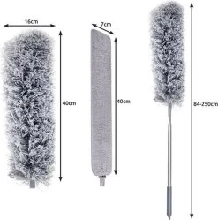 Eleganca Telescopische Plumeau Met Telescoopsteel Met 2 Koppen - 84 Tot 250 Cm - Uitschuifbaar - Ragebol - Stoffer - Lichtgewicht -Schoonmaakproducten Winkel 1190x1200 3