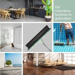 Powarkleen - Vloertrekker Met Steel & Bezem 2 In 1 - Vloerwisser Voor Badkamer Vloer - Groen -Schoonmaakproducten Winkel 1192x1200 1