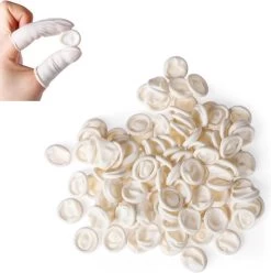 25 X Latex Vingerbeschermer Wit - Vinger Condoom - Horeca - Electronica - Schoonheidsspecialist - Pedicure