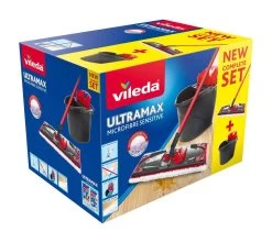 Vileda UltraMax Sensitive - Complete Set - Vlakke Microvezelmop + Emmer Met Pers - Voor Parket En Delicate Oppervlakken -Schoonmaakproducten Winkel 1200x1069