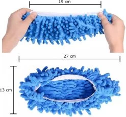 Merkloos Dweil Schoenen Vloermop (Blauw) - Vaatdoek - Keukendoek - Droogdoek - Microvezeldoek - Microvezel Doek - Microfiber Dweil - Multifunctioneel - Voor Vloer, Ramen En Auto | 1 Paar -Schoonmaakproducten Winkel 1200x1113 1