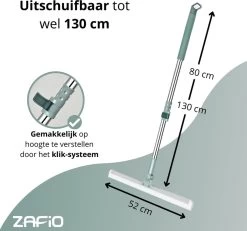 Zafio Vloertrekker Met Steel Vloerwisser Watertrekker Badkamer Douche - 80 / 130 Cm - Uitschuifbaar -Schoonmaakproducten Winkel 1200x1123 1