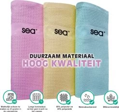 SEA Microvezeldoekjes | 2 SETS | Schoonmaakdoeken | Duurzaam | Microvezel Doek Auto | Reinigingsdoekjes | Microvezeldoeken | Schoonmaakdoekjes | Raamdoeken | 60x40cm | 2x3 Stuks -Schoonmaakproducten Winkel 1200x1124 1