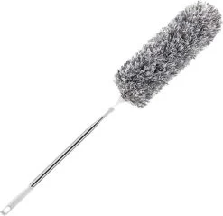 Fain® Plumeau Met Telescoopsteel – Grijs – 80 Tot 240 Cm - Uitschuifbaar – Wasbaar - Flexibel 360° Draaibaar – Duster - Microvezel Ragebol -Schoonmaakproducten Winkel 1200x1163