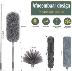 Livv Goods Telescopische Plumeau Set Met Telescoopsteel - 5 In 1 - Tot 250 Cm Uitschuifbaar - Duster - Stoffer -Schoonmaakproducten Winkel 1200x1174 1