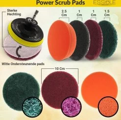 ESSIBLE Borstelboor - Set 20 Stuks - Schrobborstel - Polypropyleen - Borstel Boormachine - Schrobborstel - Schuurborstel - Automatische Reiniging - 20 Delige Borstelset Voor Boormachine -Schoonmaakproducten Winkel 1200x1183