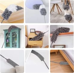 ForDig 7-Delige Plumeau Set - Duster Met Telescoopsteel Uitschuifbaar Tot 250 Cm - Inclusief Ragebol / Voegenborstel / Microvezel Doek / Chenille Borstel - Wasbaar - 360 Graden Draaibaar -Schoonmaakproducten Winkel 1200x1184 6