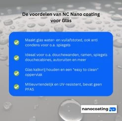 NC Nano Coating Voor Glas - Nano Coating Glas - Glascoating - Anti Condens - Water- & Vuilafstotend - Tot 5m2 7 NC Nano Coating Voor Glas - Nano Coating Glas - Glascoating - Anti Condens - Water- & Vuilafstotend - Tot 5m2 -Schoonmaakproducten Winkel 1200x1192 6