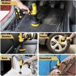 Merkloos 4-delige Borstelset Voor Boormachine - Inclusief Verlengstuk - Opzetborstels - Schrobborstel - Schuurborstel - Schoonmaakborstel - Tapijtreiniger - Brush - Geel - Gratis Verzending -Schoonmaakproducten Winkel 1200x1195 25