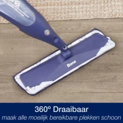 Bona Premium Spray Mop - Alles-in-1 Dweilsysteem - Vloerwisser Inclusief Houten Vloer Reiniger & Microvezel Reinigingspad - Streeploos - Sneldrogend -Schoonmaakproducten Winkel 1200x1195 7