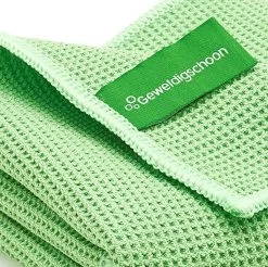 Geweldigschoon Groene Microvezel Raamdoekenset Bestaande Uit 1 Schoonmaakdoek + 2 Droogdoeken (raamdoeken, Raamset) -Schoonmaakproducten Winkel 1200x1197 11