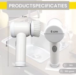 Lenga Elektrische Schoonmaakborstel - 5 In 1 Borstel - Oplaadbaar - Wasborstel - Schoonmaakmiddelen - Schrobborstels 13 Lenga Elektrische Schoonmaakborstel - 5 In 1 Borstel - Oplaadbaar - Wasborstel - Schoonmaakmiddelen - Schrobborstels -Schoonmaakproducten Winkel 1200x1197 5