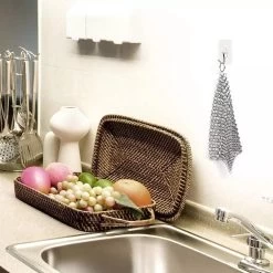 LOUZIR RVS Gietijzer Cleaner Voor Pannen - Metalen Borstel- Scrubmat- Zilver -Schoonmaakproducten Winkel 1200x1200 1007