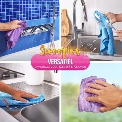 SWOOPIES [Set Van 3] Professionele Microvezeldoeken, Duurzaam Poetsen Met Enkel Water 60 X 40 Cm Streep-/Lint-Vrij, Ultrazachte & Grote Premium Doeken Voor Keuken, Badkamer, Raam, Auto -Schoonmaakproducten Winkel 1200x1200 1016