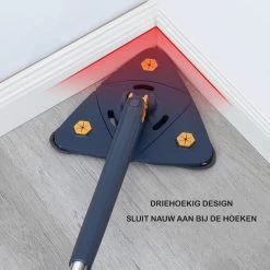 Premium Driehoekige Dweil Met Wringer - Verstelbaar En 360 Graden Draaibaar – Dweilsysteem Incl. 3 Microvezel Doeken -Schoonmaakproducten Winkel 1200x1200 12