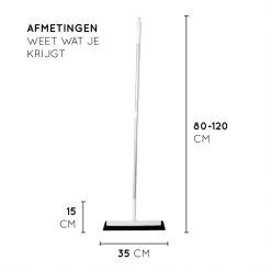 Amenzo® Vloertrekker Met Steel - Vloerwisser - 35 Cm + 120 Cm Steel - Uitschuifbare Aluminium Steel - Badkamer – Trekker - Vloerwisser Wit – Watertrekker -Schoonmaakproducten Winkel 1200x1200 168