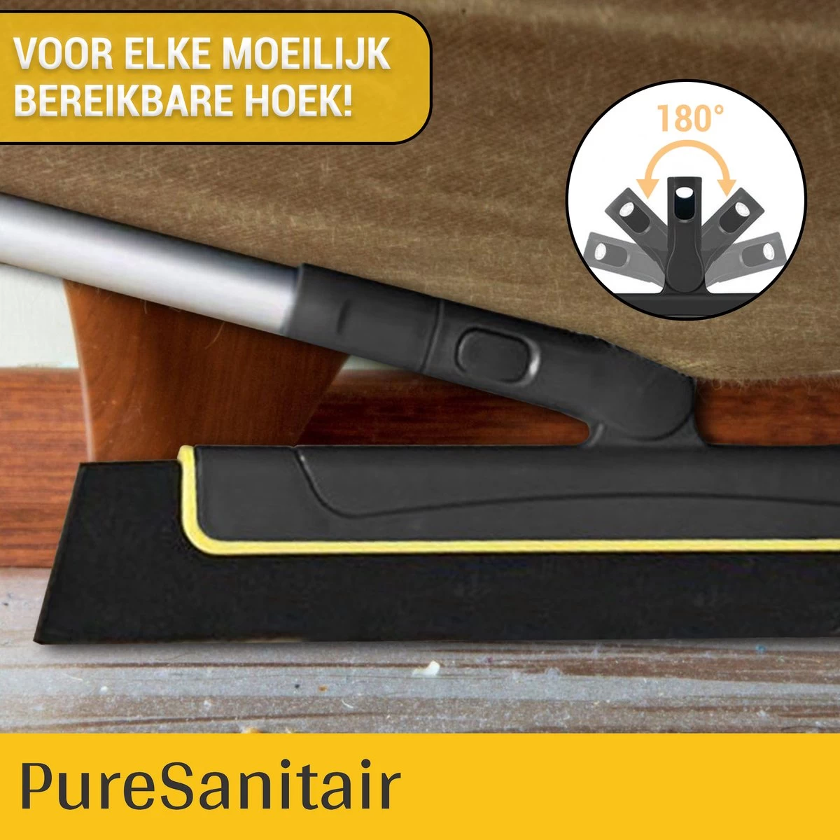 PureSanitair Vloertrekker – Vloerwisser - Raamwisser – Vloertrekker Met Steel – Raamtrekker – Ramenwisser 7 PureSanitair Vloertrekker – Vloerwisser - Raamwisser – Vloertrekker Met Steel – Raamtrekker – Ramenwisser - Afbeelding 5