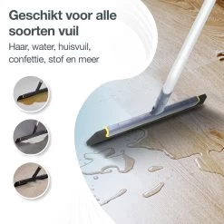 Merkloos Vloertrekker Met Steel - Perfect. Voor Vloer & Raam - Verstelbare Lengte - 180 Graden Draaibaar - Douchewisser - Vloerwisser - Verwijderbare Handgreep-130 Cm -Schoonmaakproducten Winkel 1200x1200 186