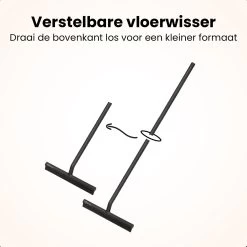 NovaQ® Vloerwisser Met Steel - Vloertrekker Met Steel - Douchewisser Zwart - Raamwisser Douche - Badkamer Trekker - Vloerwisser Zwart 2 In 1 Set Inclusief Ophanghaken -Schoonmaakproducten Winkel 1200x1200 194