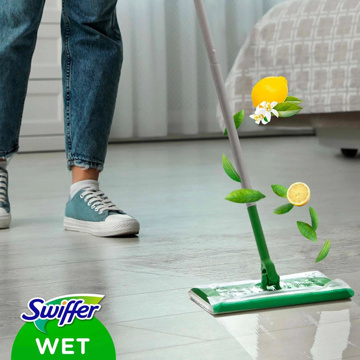 Swiffer Vloerreiniger - Vochtige Vloerdoekjes - Geur Van Citrus Fresh - Voordeelverpakking 2 X 48 Stuks 5 Swiffer Vloerreiniger - Vochtige Vloerdoekjes - Geur Van Citrus Fresh - Voordeelverpakking 2 X 48 Stuks - Afbeelding 4