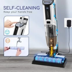 Aigostar 3 In 1 Vloerreiniger - Stofzuiger En Dweilen In 1 - Steelstofzuiger Met Dweilfunctie - Dweilapparaat Draadloos - Whale 33ZDR -Schoonmaakproducten Winkel 1200x1200 242