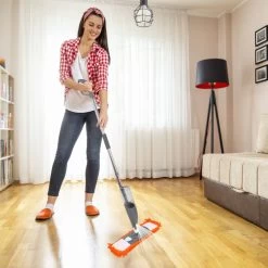 Clever Clean, Prime Spray Mop - Vloerwisser Met Spray Functie – Oranje/Grijs – Dweilsysteem Voor Alle Vloeren Met Microvezel Dweil -Schoonmaakproducten Winkel 1200x1200 25