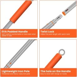 Merkloos Badkamer Reinigingsborstel - Badkamerschrobborstel - Reinigingsborstel - Met Afneembare Telescopische Handgreep En 180° Verstelbare Gezamenlijke Reinigingsborstel - Lange Steel 107 Cm -Schoonmaakproducten Winkel 1200x1200 275