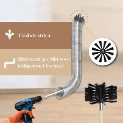 Waay Lifestyle Schoorsteenveegset - Schoorsteenborstel 6 Meter - Schoorsteenreiniger - Schrobborstels - Schoorsteenveger - Flexibele Steel - Geschikt Voor Boormachine - Wit -Schoonmaakproducten Winkel 1200x1200 315