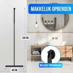 Avalo Vloertrekker Met Steel - Luxe Vloerwisser - Aluminium Water Trekker - Douche Wisser - Badkamer - Zwart - 136x40 CM -Schoonmaakproducten Winkel 1200x1200 34