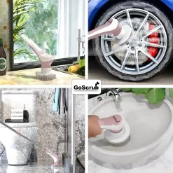 GoScrub® Elektrische Schoonmaakborstel – Elektrische Schrobber - Schrobborstel – Voor Badkamer Of Keuken – Schrobber Met Steel – Luiwagen – Polijstmachine - Roze -Schoonmaakproducten Winkel 1200x1200 361