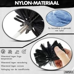 Antuza | Schoorsteenveegset | Schoorsteenreiniger | Schoorsteen Borstel | 9 Meter -Schoonmaakproducten Winkel 1200x1200 408