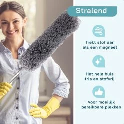ForDig 7-Delige Plumeau Set - Duster Met Telescoopsteel Uitschuifbaar Tot 250 Cm - Inclusief Ragebol / Voegenborstel / Microvezel Doek / Chenille Borstel - Wasbaar - 360 Graden Draaibaar -Schoonmaakproducten Winkel 1200x1200 436