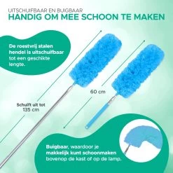 WITTS Telescopische Plumeau Met Telescoopsteel - 60 Tot 140 Cm - Uitschuifbaar - Blauw -Schoonmaakproducten Winkel 1200x1200 459