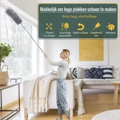 Livv Goods Telescopische Plumeau Set Met Telescoopsteel - 5 In 1 - Tot 250 Cm Uitschuifbaar - Duster - Stoffer -Schoonmaakproducten Winkel 1200x1200 468