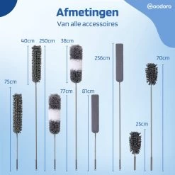 Woodoro Ragebol Uitschuifbaar Complete 9-Delige Set - Verstelbare Telescoopsteel - Plumeau - RVS - Zwart & Grijs 18 Woodoro Ragebol Uitschuifbaar Complete 9-Delige Set - Verstelbare Telescoopsteel - Plumeau - RVS - Zwart & Grijs -Schoonmaakproducten Winkel 1200x1200 492