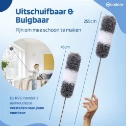 Woodoro Ragebol Uitschuifbaar Complete 9-Delige Set - Verstelbare Telescoopsteel - Plumeau - RVS - Zwart & Grijs 22 Woodoro Ragebol Uitschuifbaar Complete 9-Delige Set - Verstelbare Telescoopsteel - Plumeau - RVS - Zwart & Grijs -Schoonmaakproducten Winkel 1200x1200 496