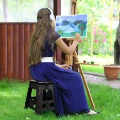 Buxibo - Kruk - Krukje - Keukentrap - Keukentrapje - Opvouwbaar Trapje - Keuken/Badkamer/Schuur Trapje - 29 X 24 X 40cm -Schoonmaakproducten Winkel 1200x1200 508