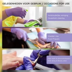 IVROU® Nitril Handschoenen - 100 Stuks Wegwerp Handschoenen - Poeder Vrij, Latex Vrij - Maat: M - Violet Blauw 13 IVROU® Nitril Handschoenen - 100 Stuks Wegwerp Handschoenen - Poeder Vrij, Latex Vrij - Maat: M - Violet Blauw -Schoonmaakproducten Winkel 1200x1200 870