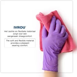 IVROU® Nitril Handschoenen - 100 Stuks Wegwerp Handschoenen - Poeder Vrij, Latex Vrij - Maat: M - Violet Blauw 15 IVROU® Nitril Handschoenen - 100 Stuks Wegwerp Handschoenen - Poeder Vrij, Latex Vrij - Maat: M - Violet Blauw -Schoonmaakproducten Winkel 1200x1200 872